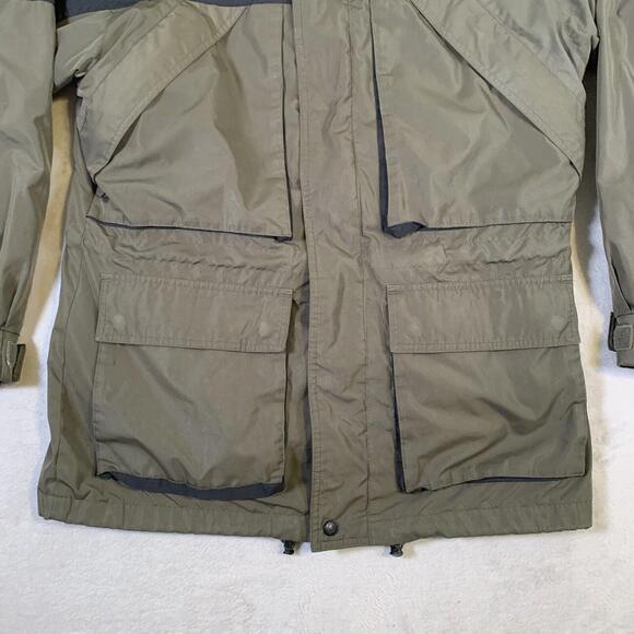 VINTAGE 90s Woolrich Jacket Mens Medium Green Full‎ Zip Hiking Hiker Outdoors B3 - Picture 5 of 16